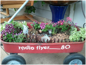 Wagon Miniature Garden